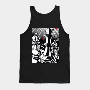 Chess King Controls His Pawns Tank Top